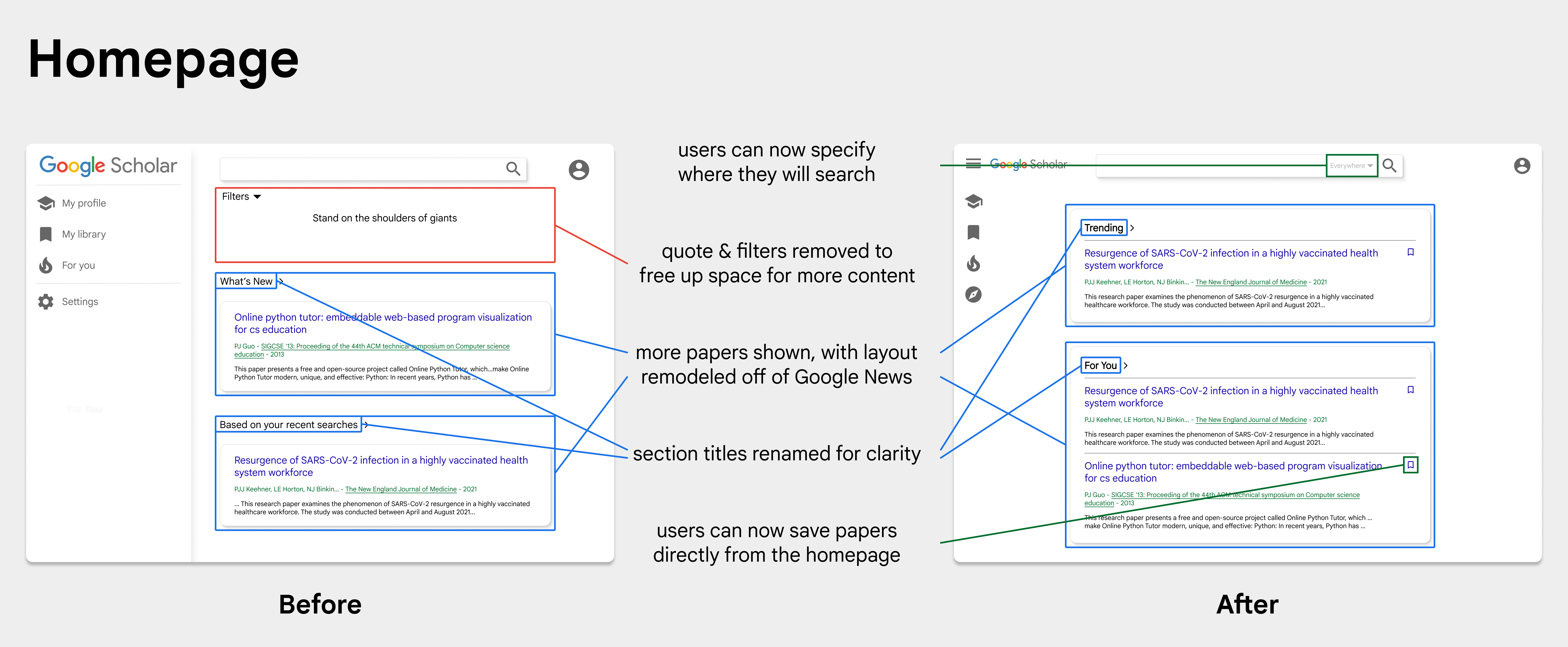 homepage iteration