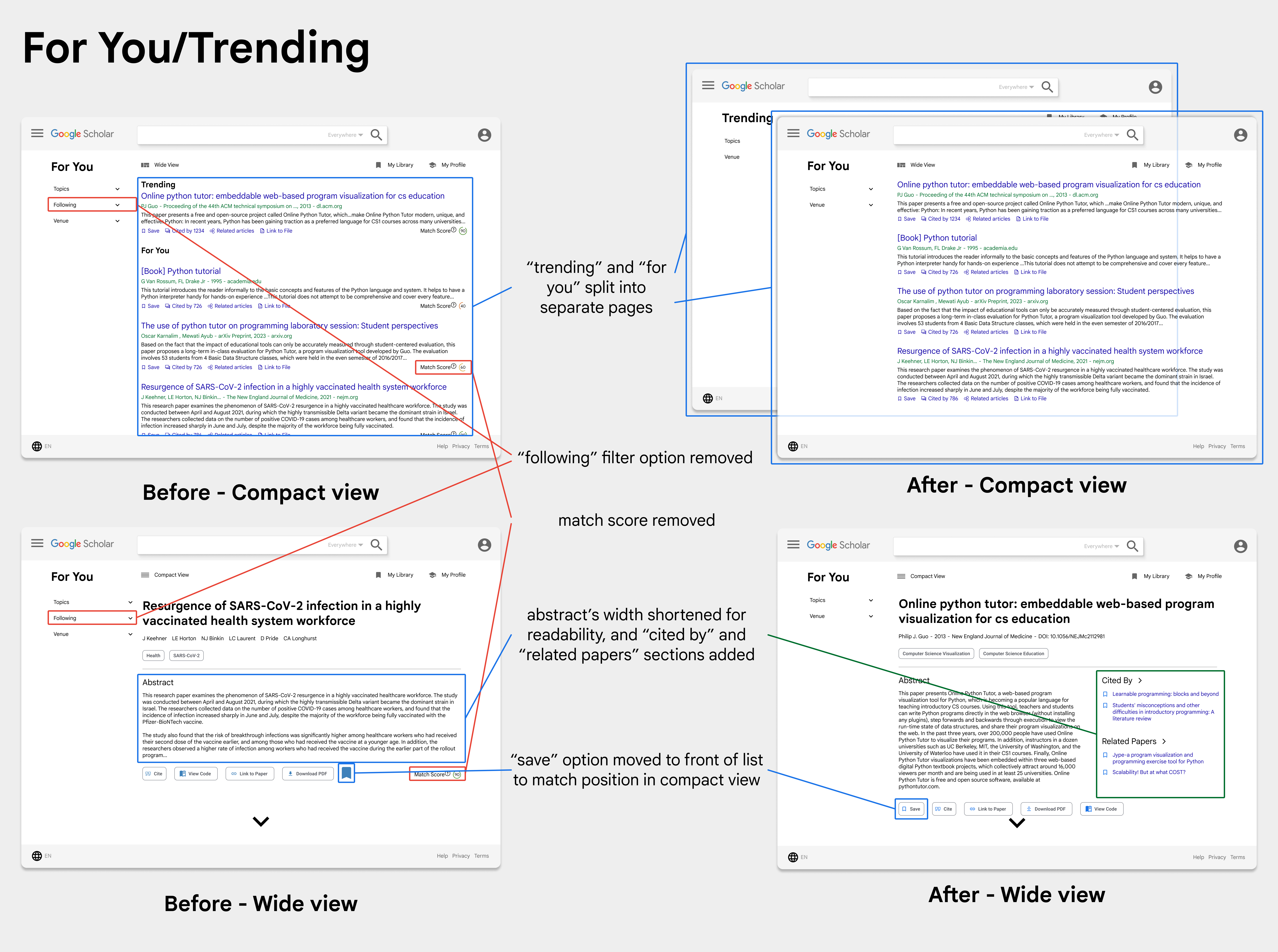 trending page iteration