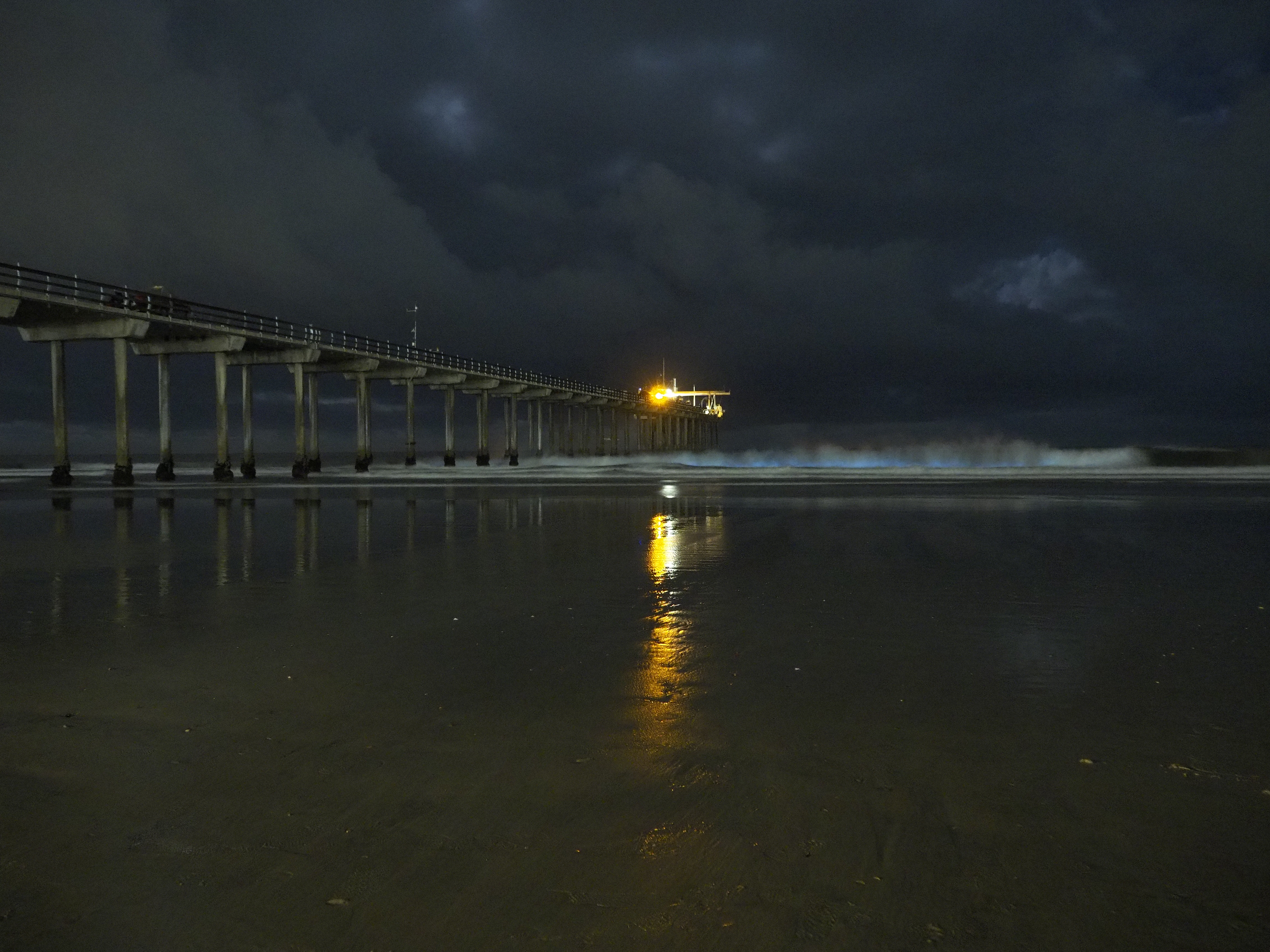 beach at night
