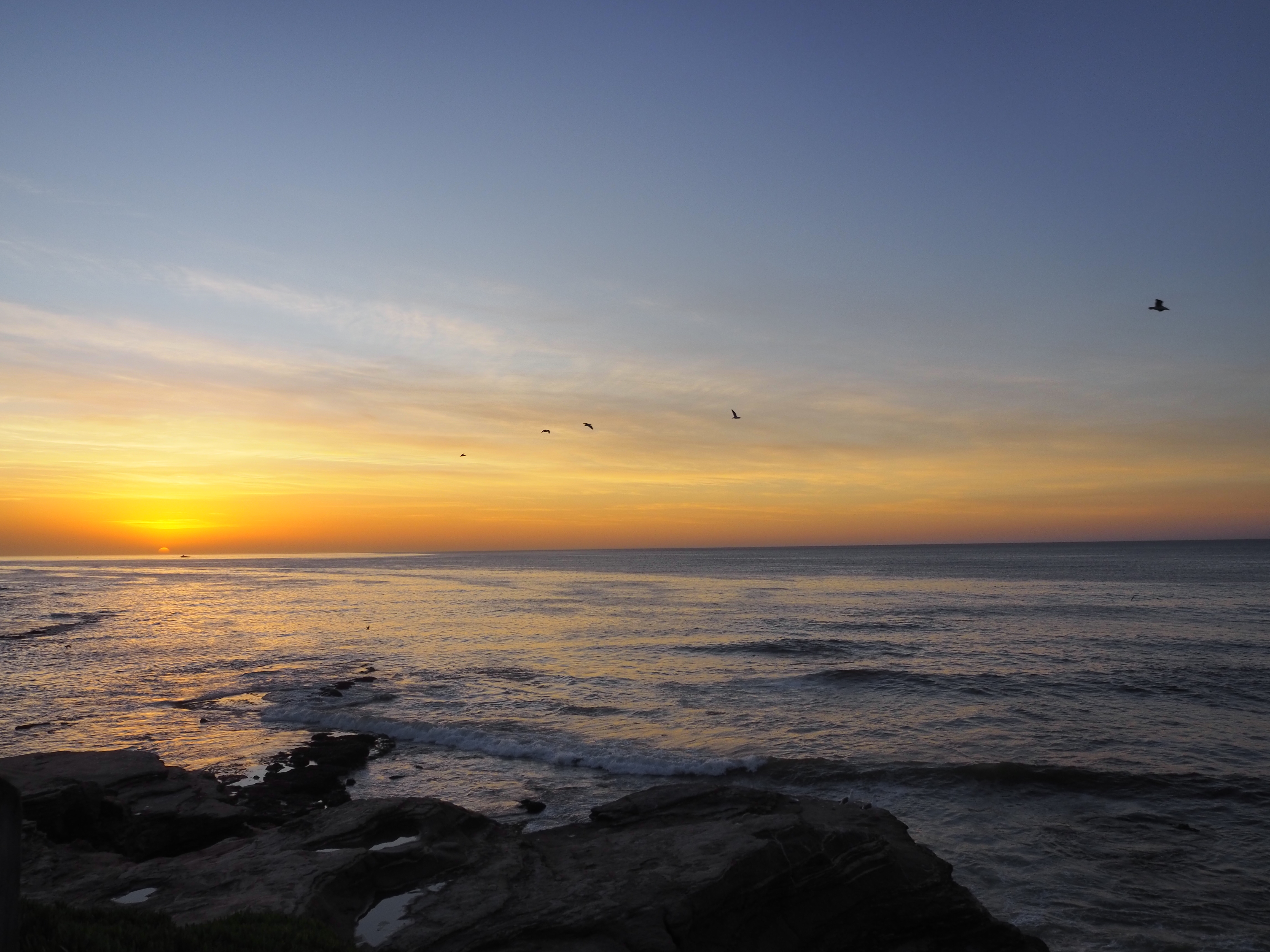 sunset over ocean