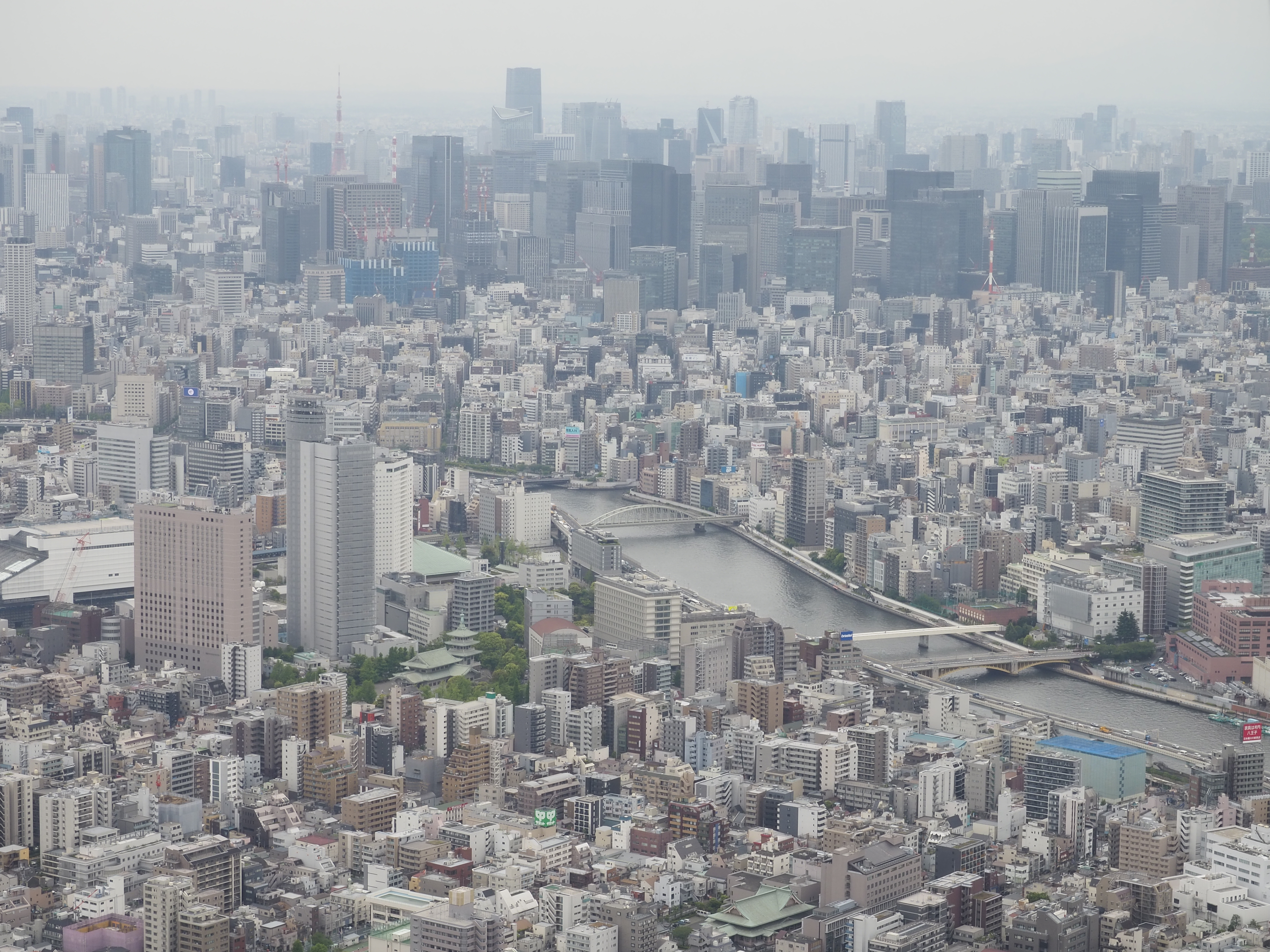 birds eye view of tokyo